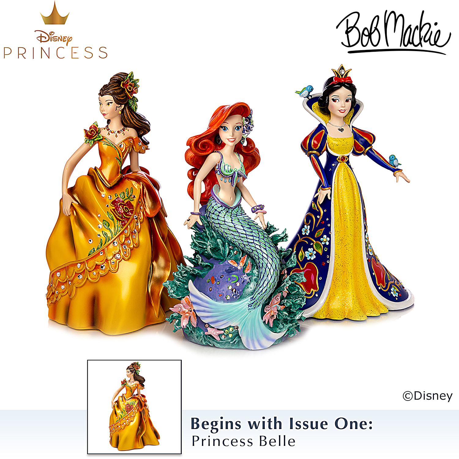 Disney Princess Figurines Featuring Bob Mackie Designs Of Disneys