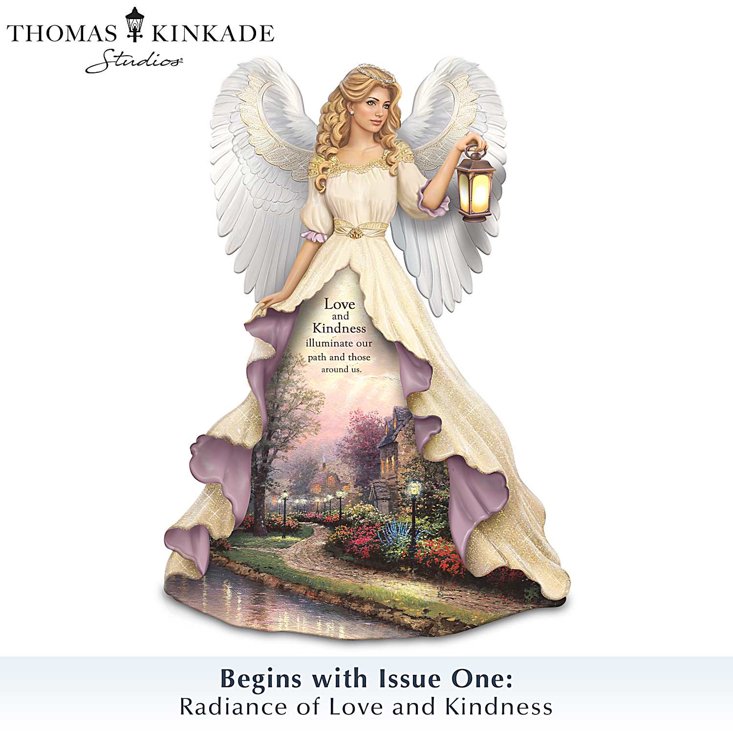 Illuminated Angel Figurine Collection Adorned With Thomas