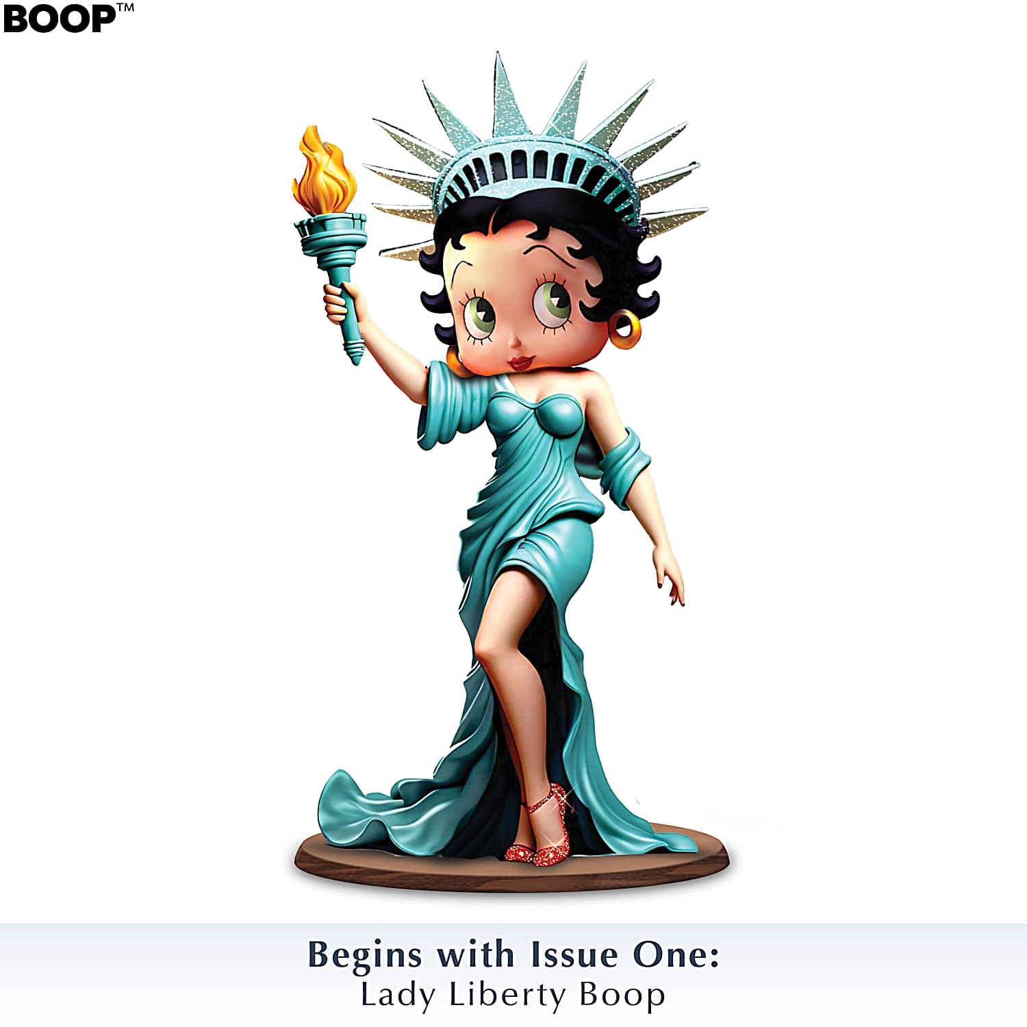 Betty Boop 星条旗柄 フィギュア Hand-Painted Figurines Featuring Betty Boop Wearing Different