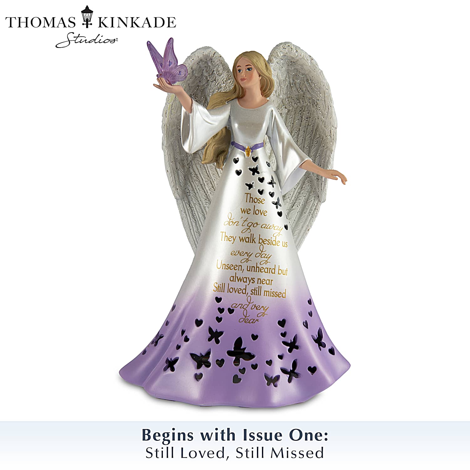 Thomas Kinkade Light Of Love Illuminated Angel Figurine Collection