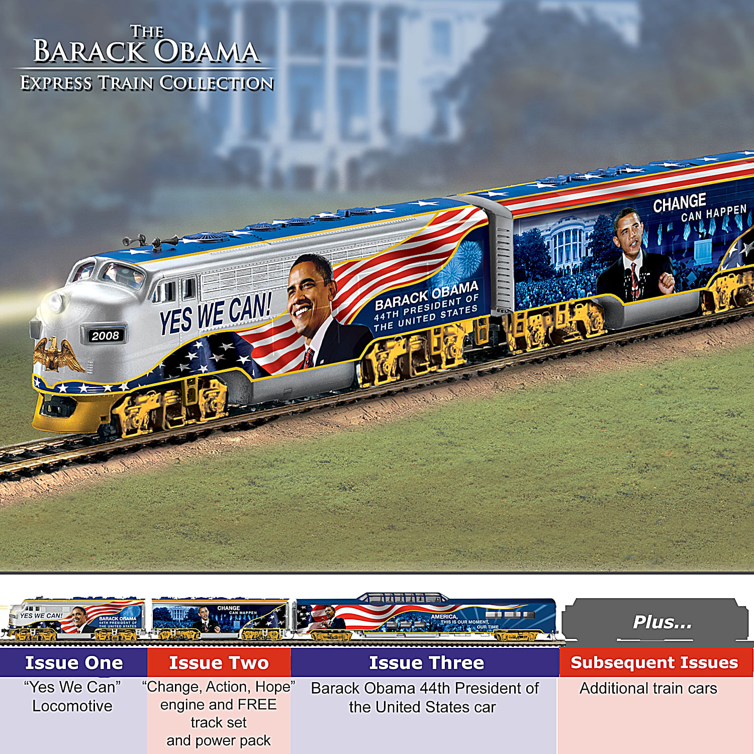 Barack Obama The Movement For Change Collectible Express Train Collection