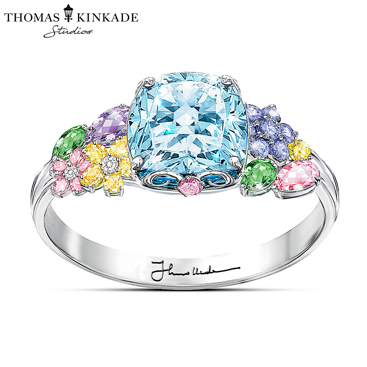 Thomas Kinkade Colors Of Inspiration Womens Floral Ring