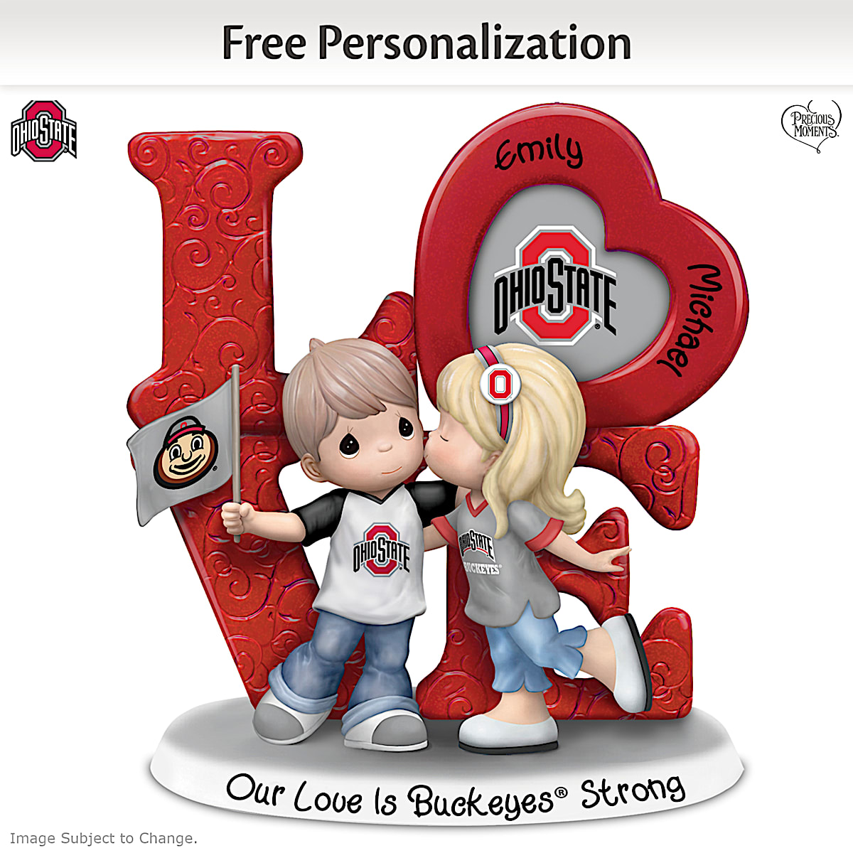 Our Love Is Ohio State Buckeyes Strong Personalized Figurine