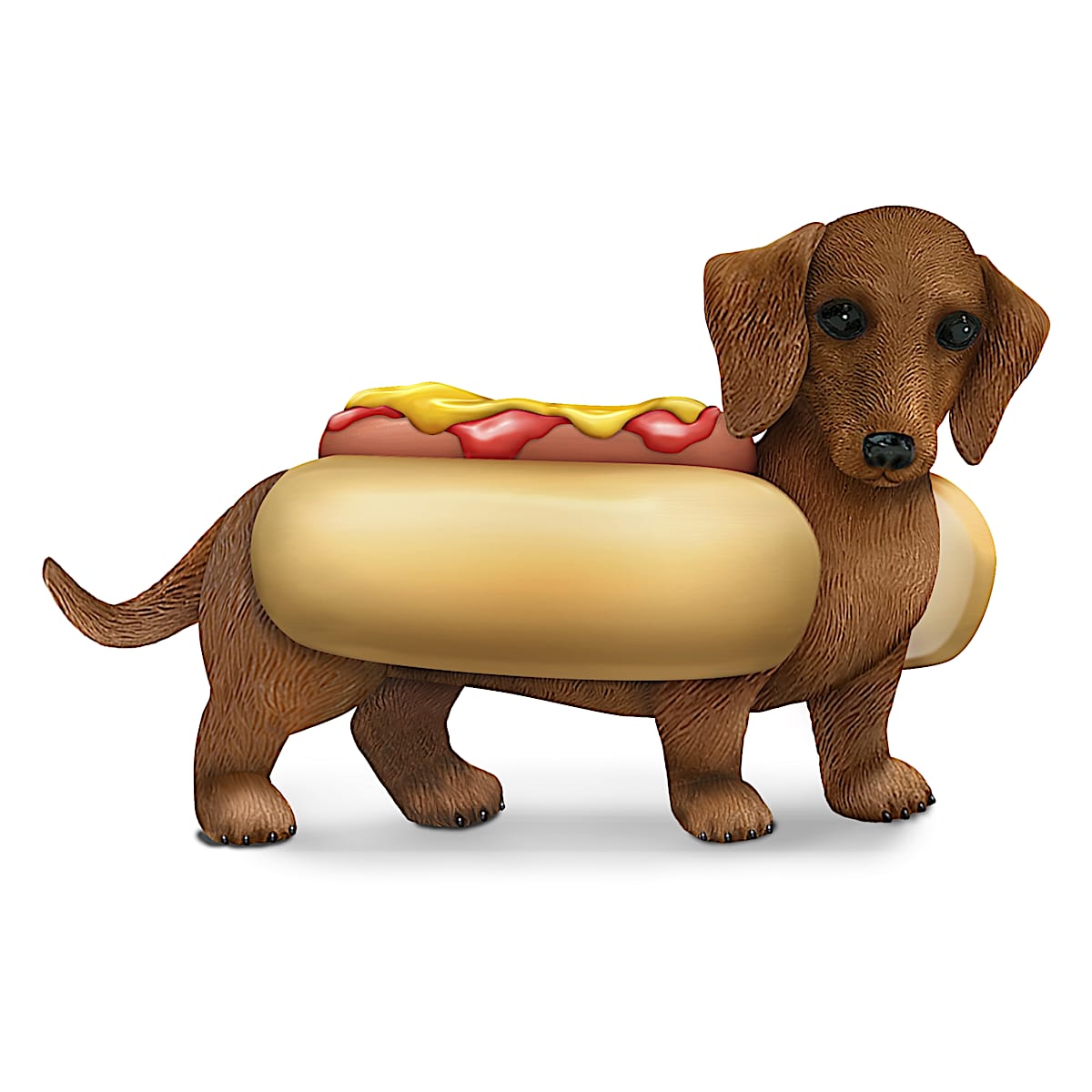 Weiner dog top in bun
