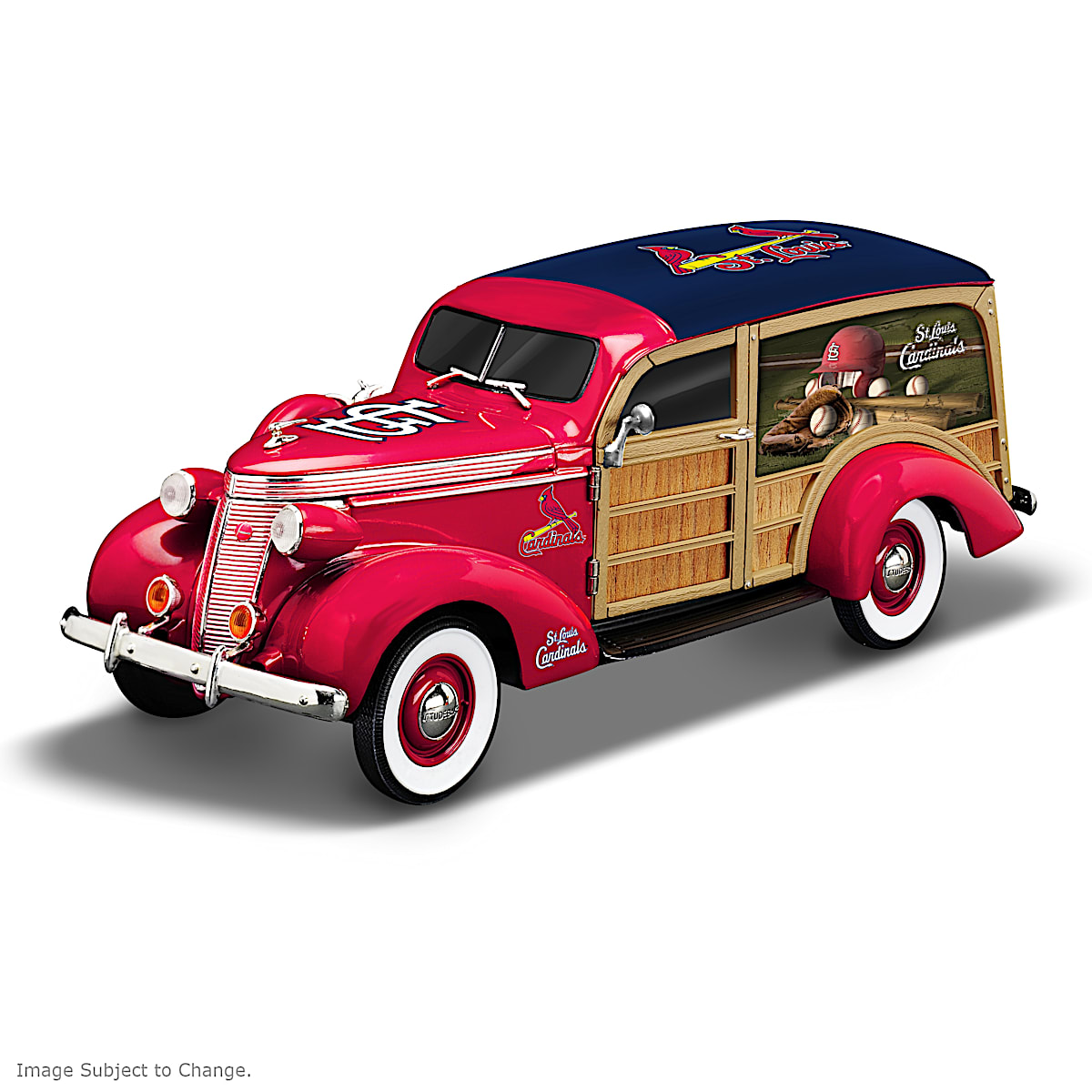 Cruising To Victory St. Louis Cardinals MLB Woody Wagon Sculpture