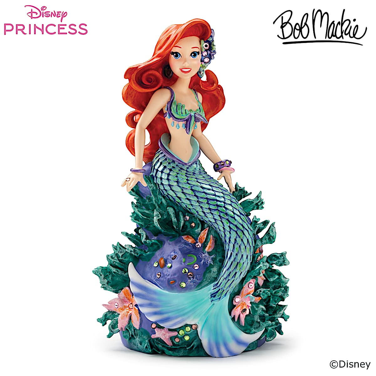 Disney Princess Ariel Figurine Featuring Bob Mackie Fashion Design