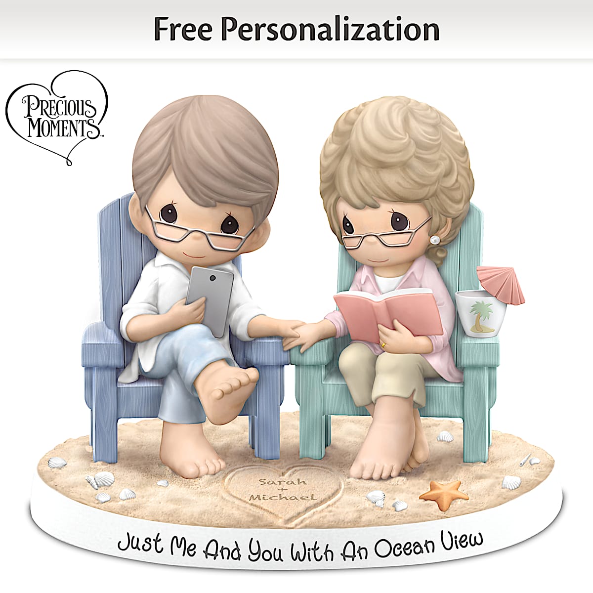 Precious Moments Just Me And You With An Ocean View Figurine Featuring