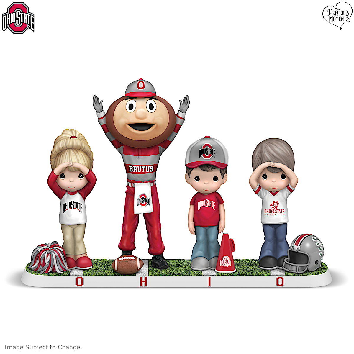 Ohio State University Buckeyes Figurine Featuring Mascot Brutus