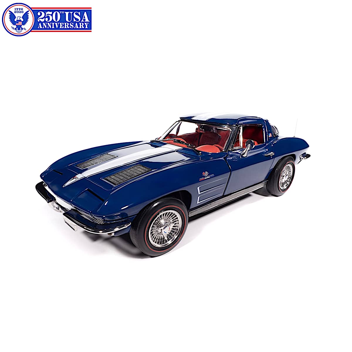 1965 Red Chevrolet Corvette Stingray, American Classic Auto Sportiva Oldtimer Veicolo Di Antiquariato A Autoworld Museo Dell Automobile A Bruxelles In Belgio Image244909999