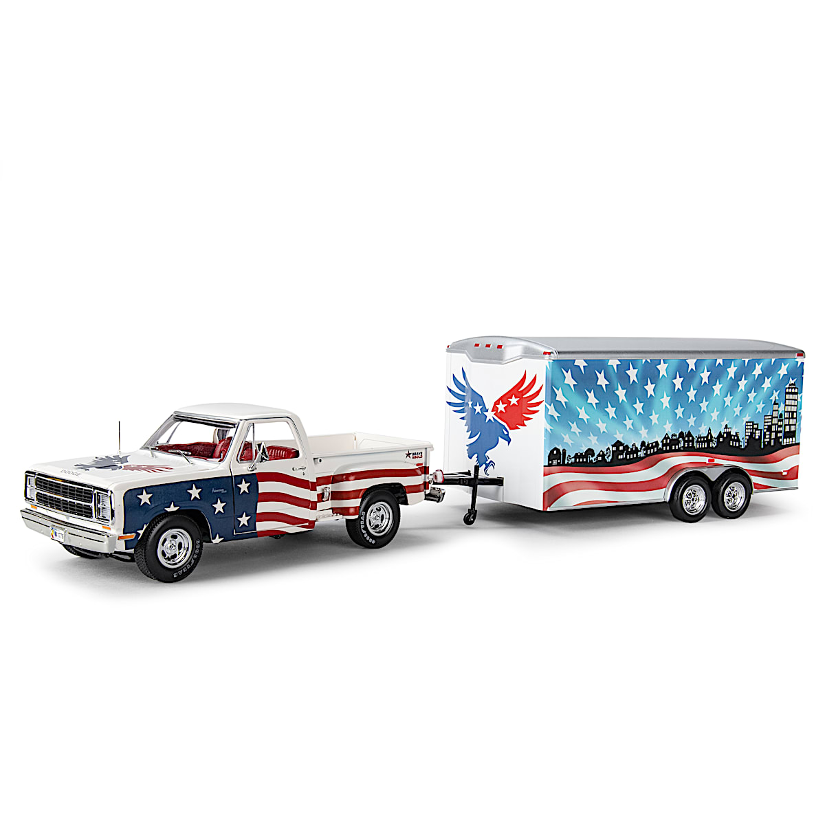 1980 Dodge D150 Adventurer Sport 118Scale Diecast Truck And Trailer