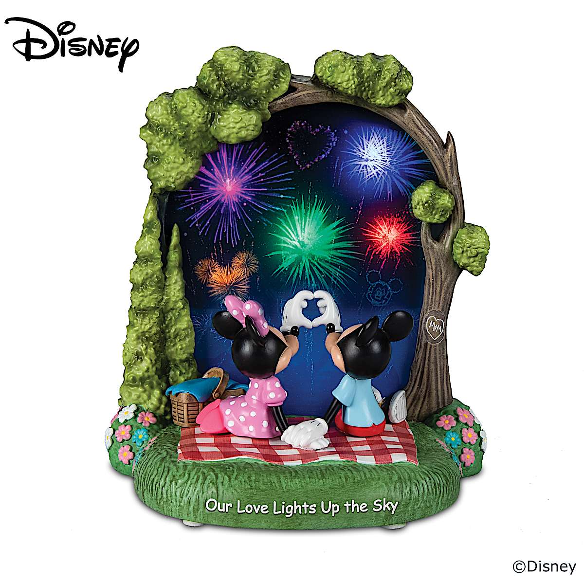 Hand-Painted Figurine Of Disneys Mickey Mouse And Minnie Mouse 