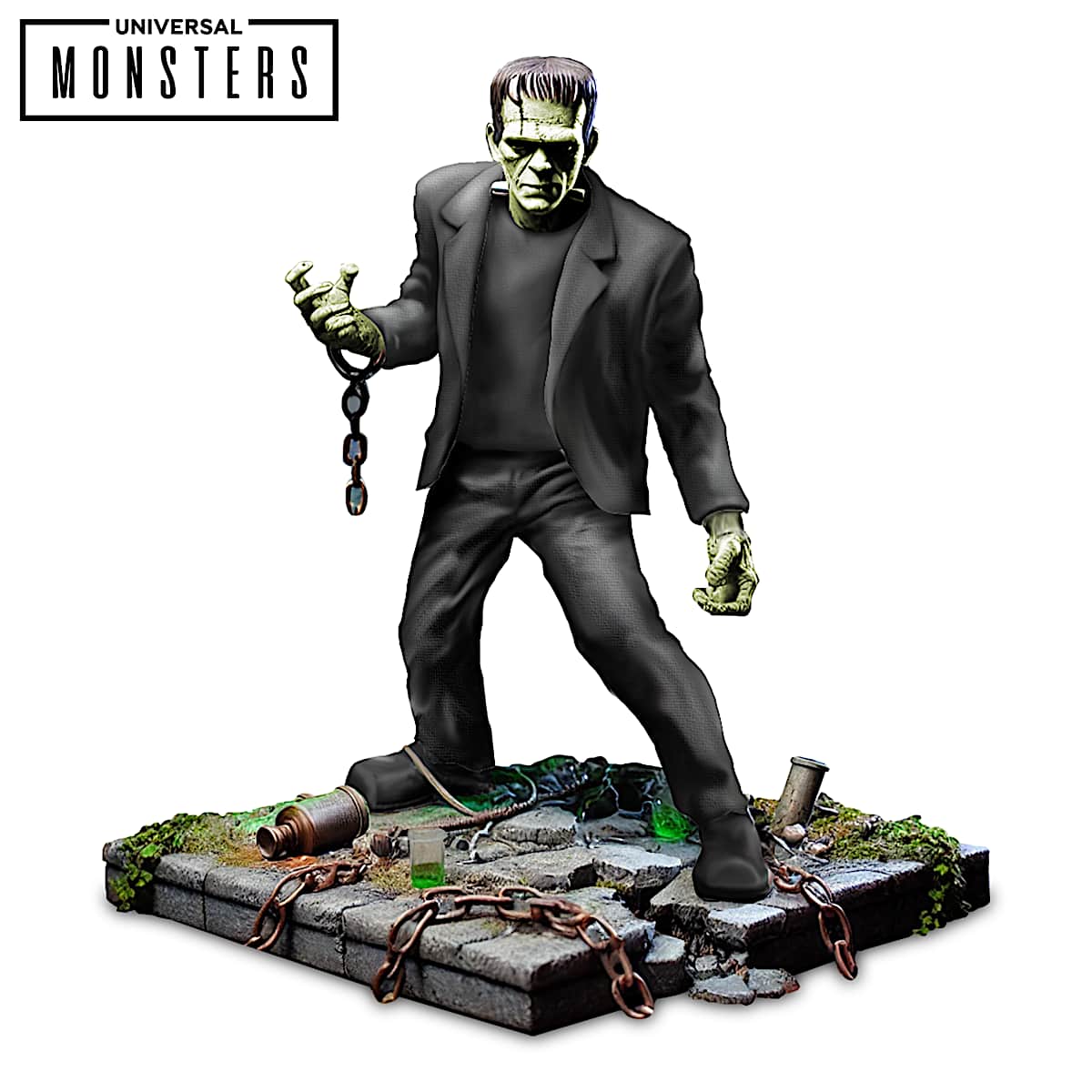 Universal Monsters Frankenstein Sculpture With Hand-Painted