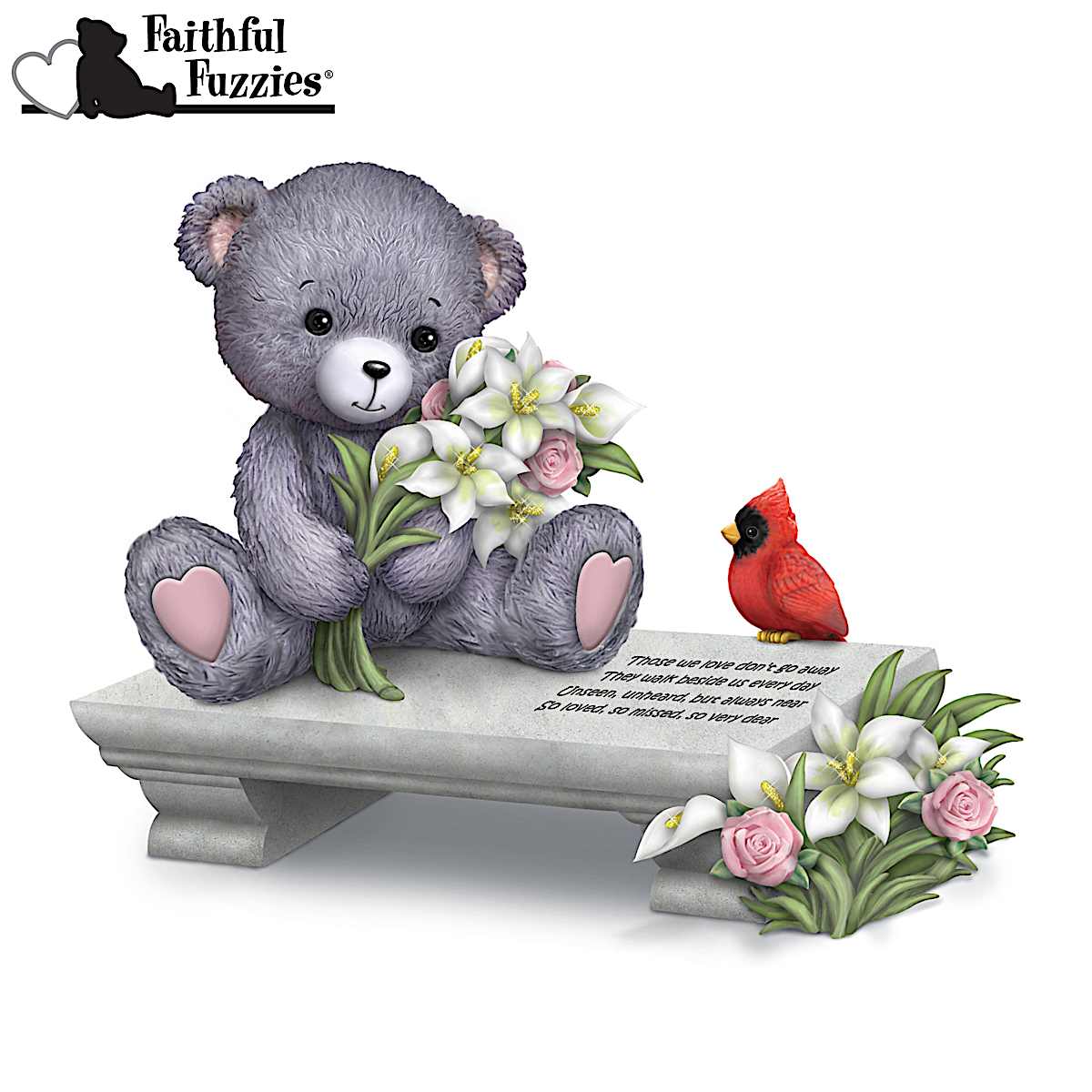 Faithful Fuzzies Forever In My Heart Hand Painted Figurine Collection