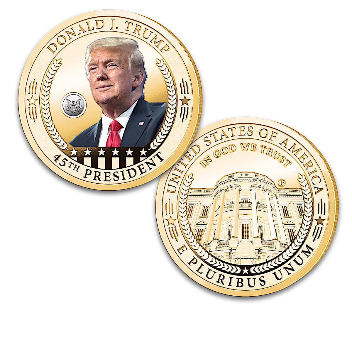 Donald Trump Proof Coin Collection – 24K Gold-Plated Presidential Legacy