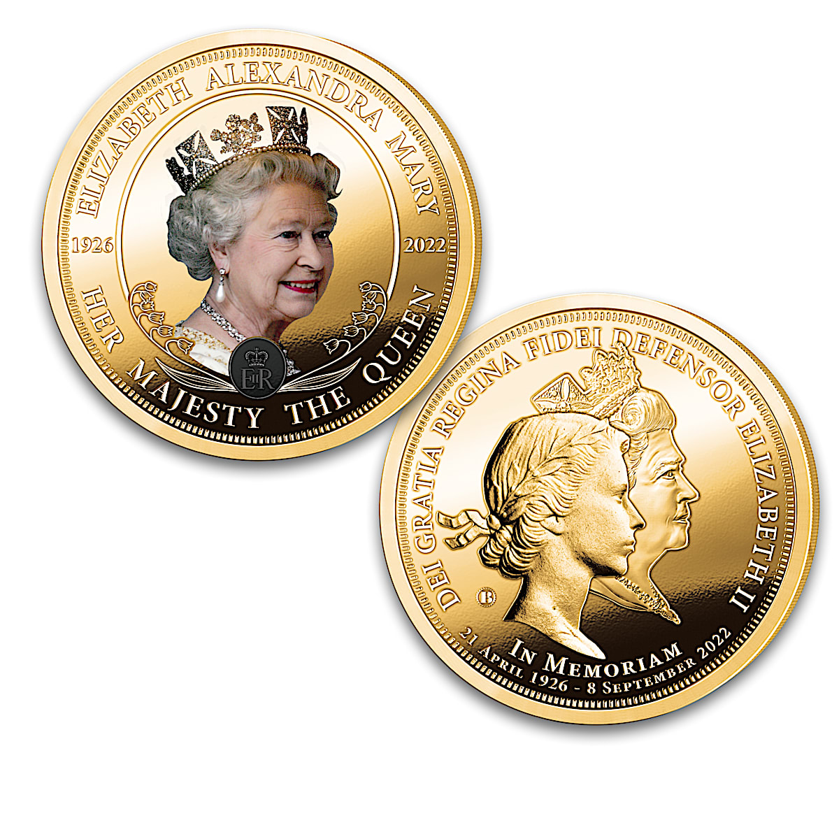 The Queen Elizabeth II Memorial 24K GoldPlated Proof Coin Collection