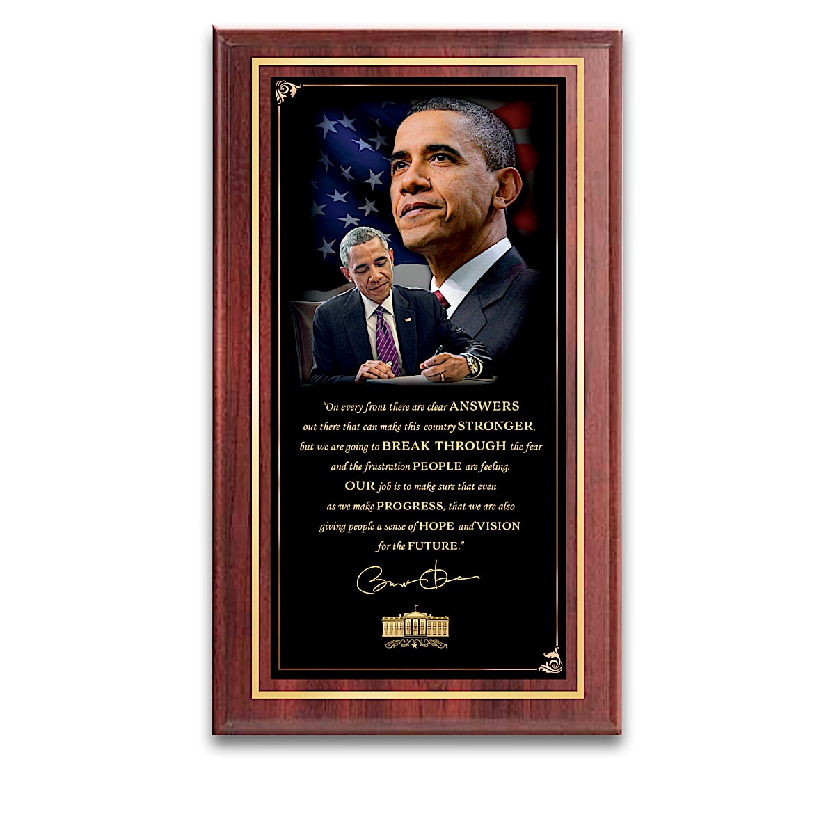 Barack Obama A Vision For America Wall Plaque Collection