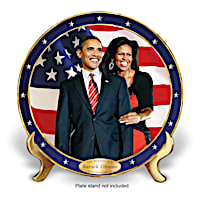 An Historic Change Barack And Michelle Obama Plate