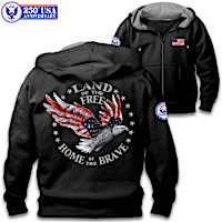 250th Anniversary Home Of The Brave Men's Hoodie