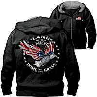 Home Of The Brave Men's Hoodie Medium (38-40)