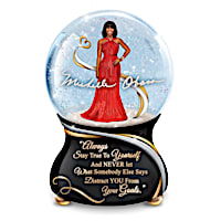 Michelle Obama Inspirational Musical Glitter Globe