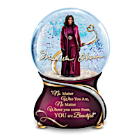 Michelle Obama Inspirational Musical Glitter Globe