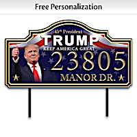 President Donald Trump Personalized Address Sign
