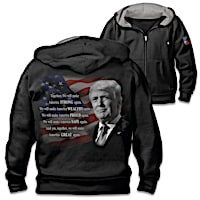 President Donald Trump Cotton-Blend Men's Front-Zip Hoodie