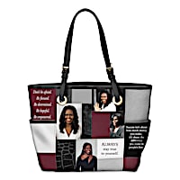"Be Empowered" Michelle Obama Shoulder Tote Bag With Quotes