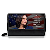 Kamala Harris Trifold Wallet With Inspirational Quote