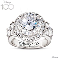 Disney100 Celebration Ring Featuring A 100-Facet Crystal