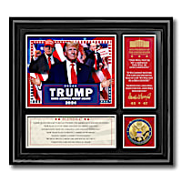 Donald Trump 2024 Campaign Framed Wall Decor With Medallion