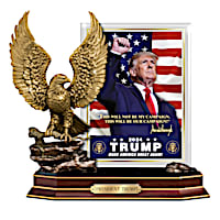 President Donald Trump 2024 Campaign Sculpture With Quote