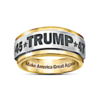 President Donald J. Trump Men's Ring With Spinning Band