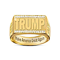 Genuine Diamond President Trump Ring