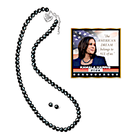 Kamala 2024 Pearls Of Progress Necklace And Earrings Set