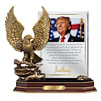 President Donald Trump 2024 Re-Election Sculpture With Quote