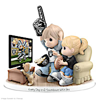 Las Vegas Raiders Porcelain Figurine With Fans, TV & Pup