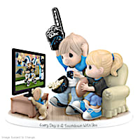 Carolina Panthers Porcelain Figurine With Fans, TV & Pup
