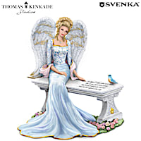 Thomas Kinkade Heaven's Embrace Angel With Svenka Crystal