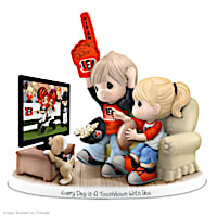 Cincinnati Bengals Porcelain Figurine With Fans, TV & Pup