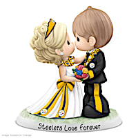 Steelers Love Forever Porcelain Wedding Couple Figurine