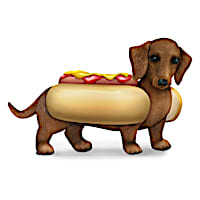 One Hot Dog Dachshund Figurine
