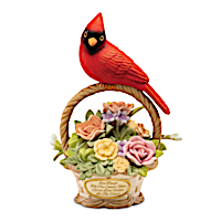 Forever In Our Hearts Cardinal Basket Figurine