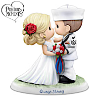 Precious Moments Porcelain U.S. Navy Wedding Figurine