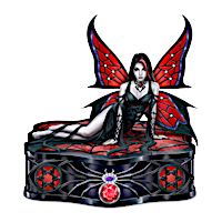 Anne Stokes "The Spider's Web" Keepsake Box With Faux Gems