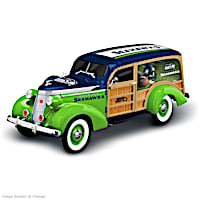 Cruising To Victory Seattle Seahawks Woody Wagon Sculpture