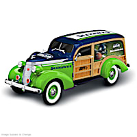 Seattle Seahawks 1937 Woody Wagon Sculpture