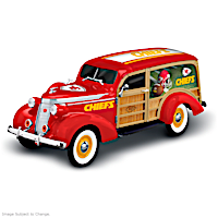 Cruising To Victory Kansas City Chiefs Woody Wagon Sculpture