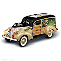 Cruising To Victory New Orleans Saints Woody Wagon Sculpture