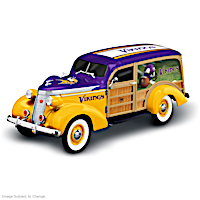 Minnesota Vikings 1937 Woody Wagon Sculpture